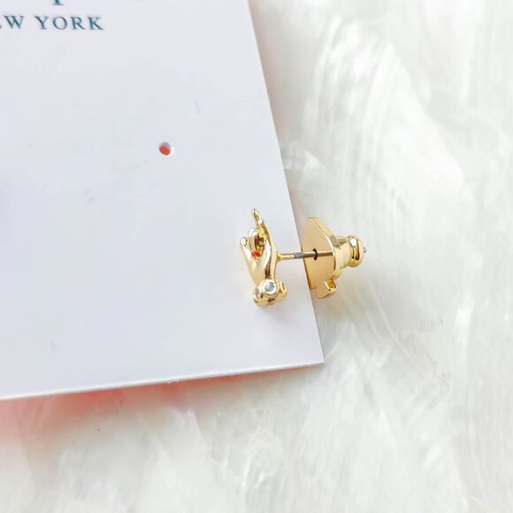 Kate Spade • winning pair love you gold stud earrings - Picture 3 of 3
